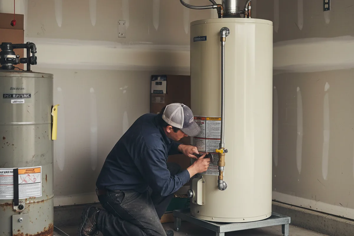 Water heater and shutoff valve replacement in Nauvoo